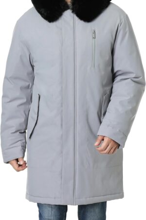 Men's Waterproof Winter Coat Warm Long Down Parka Coat Wind and Water Resistant Puffer Jacket with Hooded