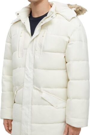 Men's Long Winter Coats Warm Water Resistant Puffy Hooded Windbreaker Insulated Thicken Jackets with Hood